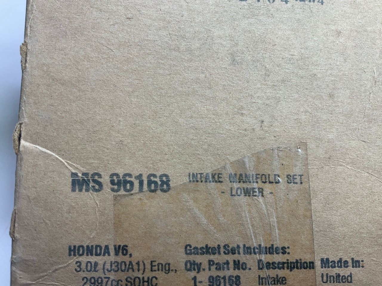 1998-2002 Honda J30 3.0 VTEC V6 Lower Intake Manifold Gasket Set Fel-pro MS96168