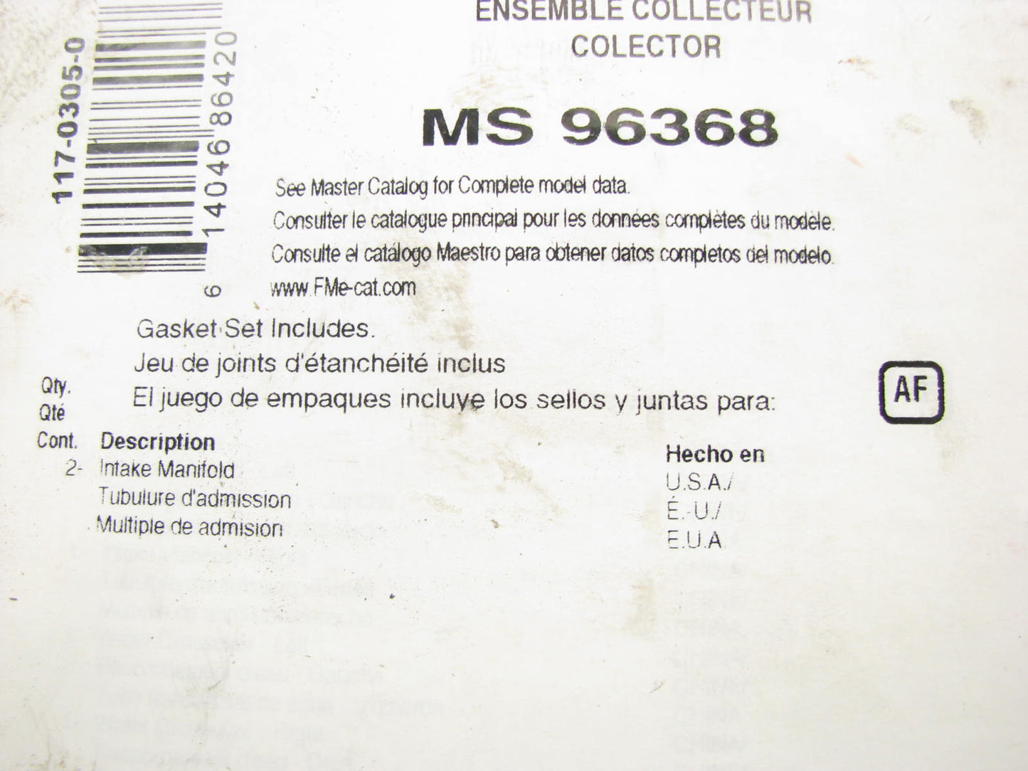 Fel-pro MS96368 Engine Intake Manifold Gasket For 1999-2001 Ford F-150 5.4L V8
