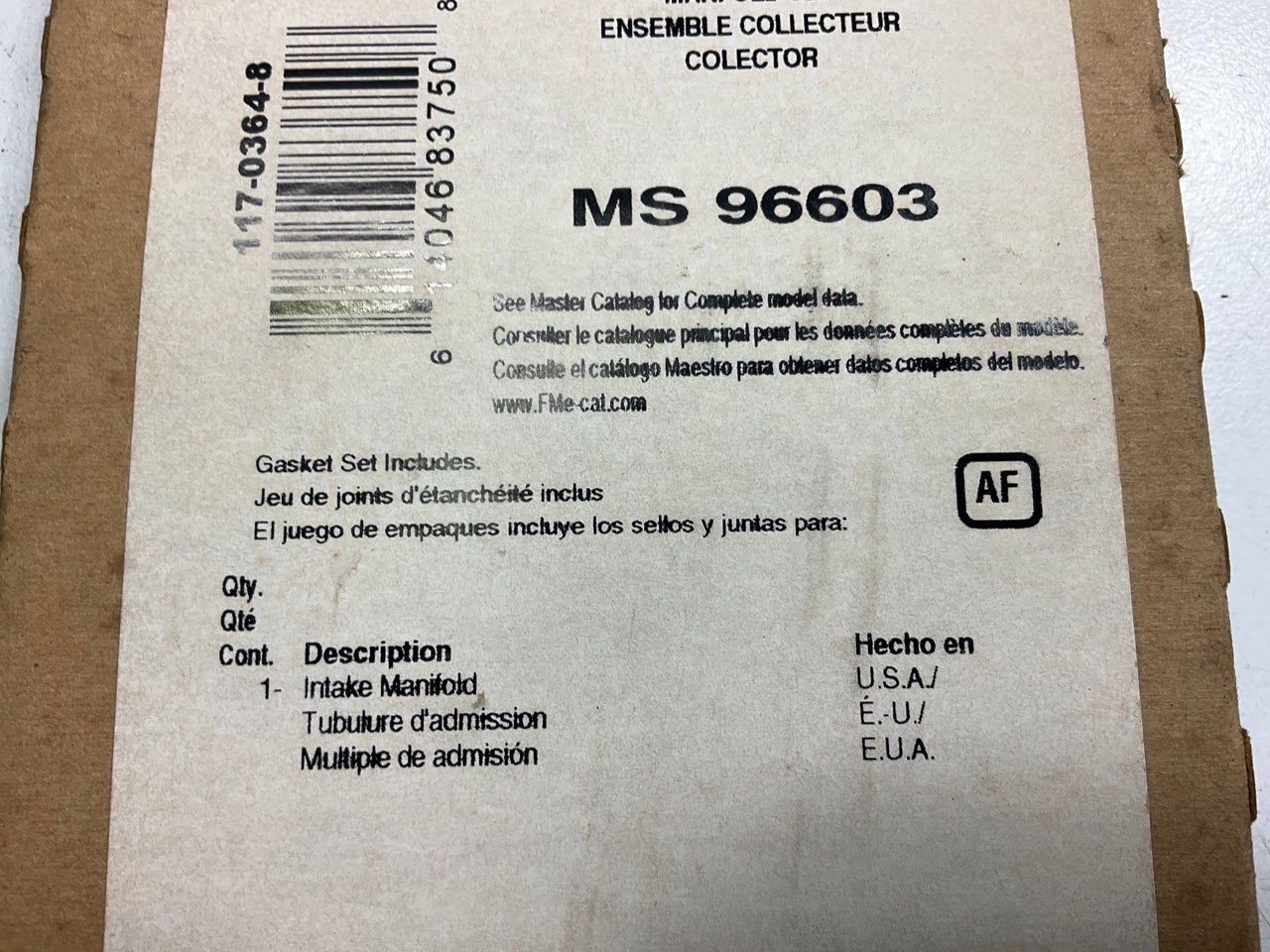 Fel-pro MS96603 Intake Gasket 96-07 Suzuki 99-03 Chevy Tracker 2.0L 2.3L