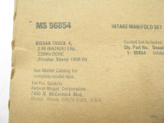 Fel-Pro MS96854 Intake Manifold Gasket For Nissan 1998-04 Frontier Xterra 2.4L