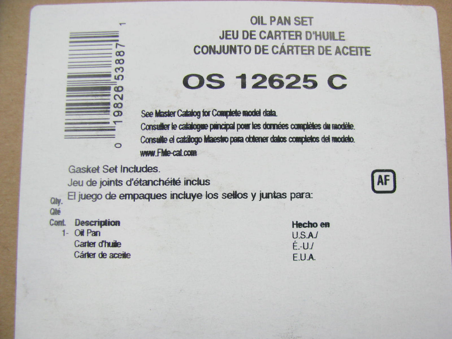 Fel-pro OS12625C Engine Oil Pan Gasket Set For 1960-69 Corvair 2.3L 2.4L 2.7L-H6