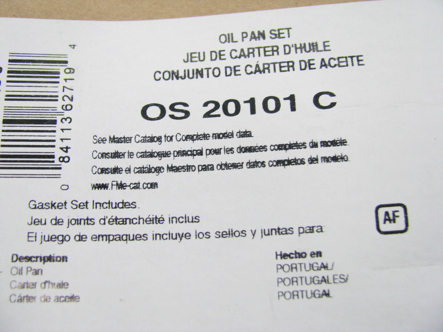 Fel-Pro OS20101C Engine Oil Pan Gasket 1973-98 VW Audi 1.5L 1.6L 1.7L 1.8L 2.0L