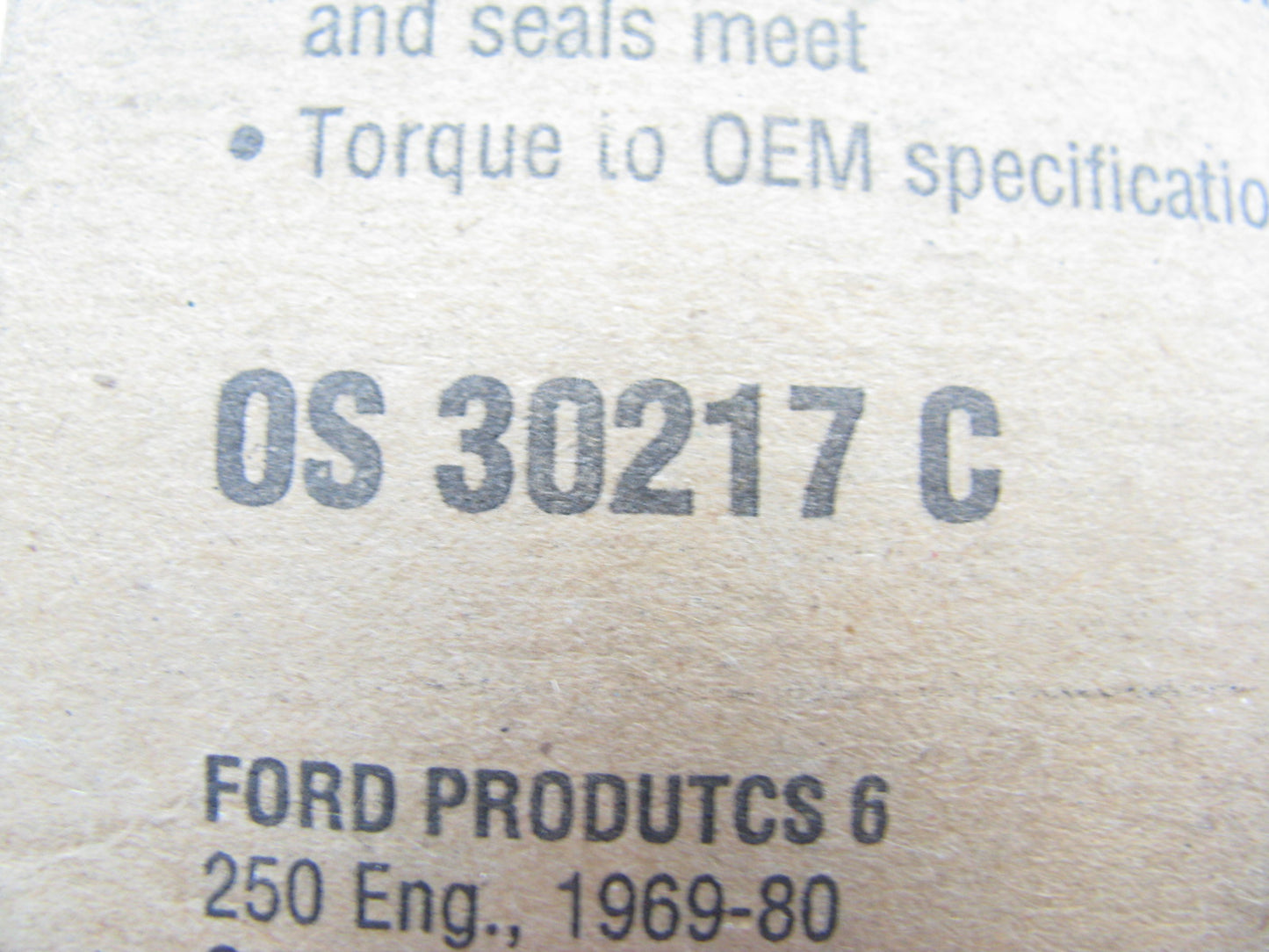 FEL-PRO OS30217C Engine Oil Pan Gasket Set - 1969-1980 Ford 250 I6