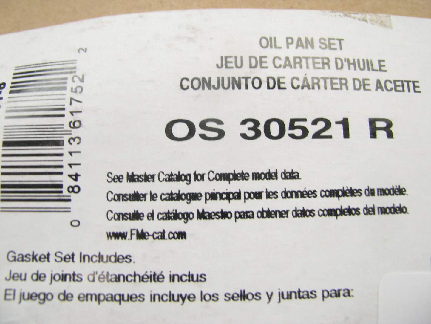 Fel-pro OS30521R Engine Oil Pan Gasket For 1984-1989 Buick 3.8L-V6