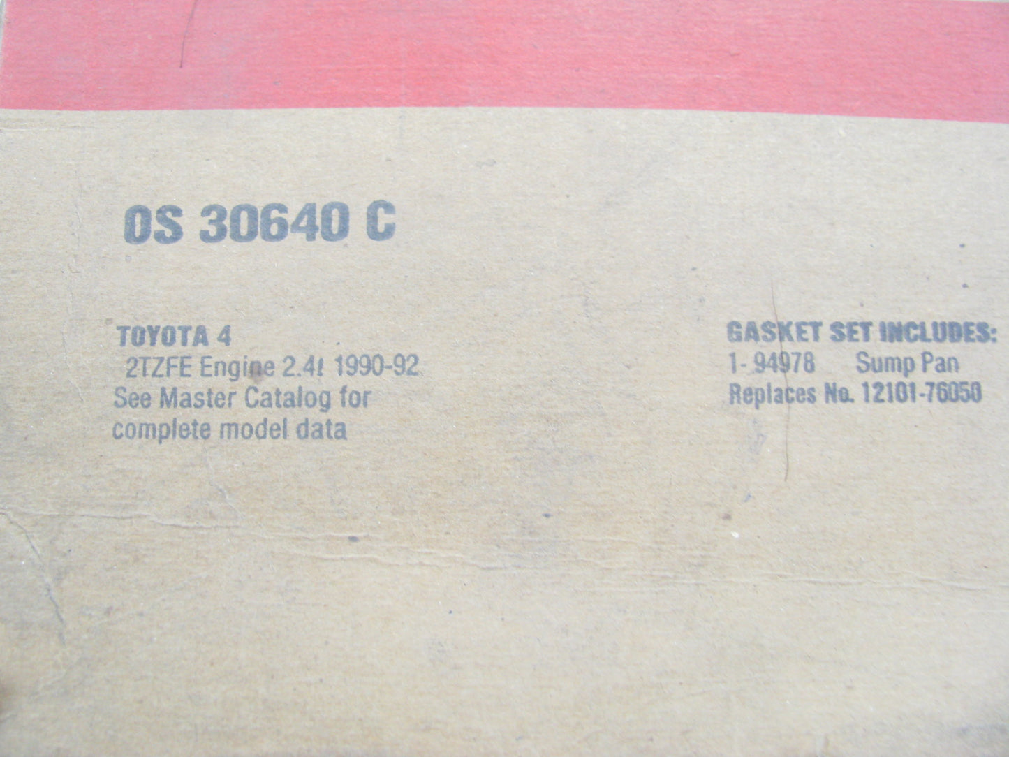 FEL-PRO OS30640C Engine Oil Pan Gasket - 1991-1997 Toyota Previa 2.4L L4