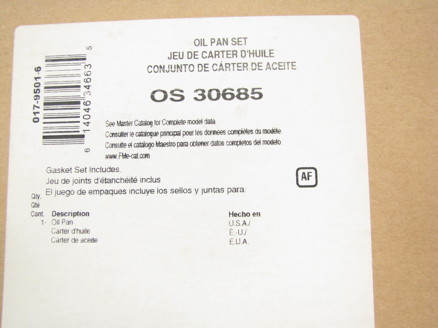 FEL-PRO OS30685 Engine Oil Pan Upper Gasket 98-04 Honda Acura Isuzu 3.2L 3.5L V6
