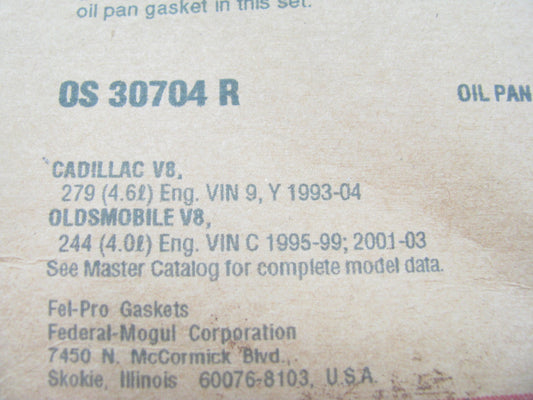 Fel-Pro OS30704R Engine Oil Pan Gasket 1993-11 Cadillac Buick 4.0L 4.6L V8 DOHC