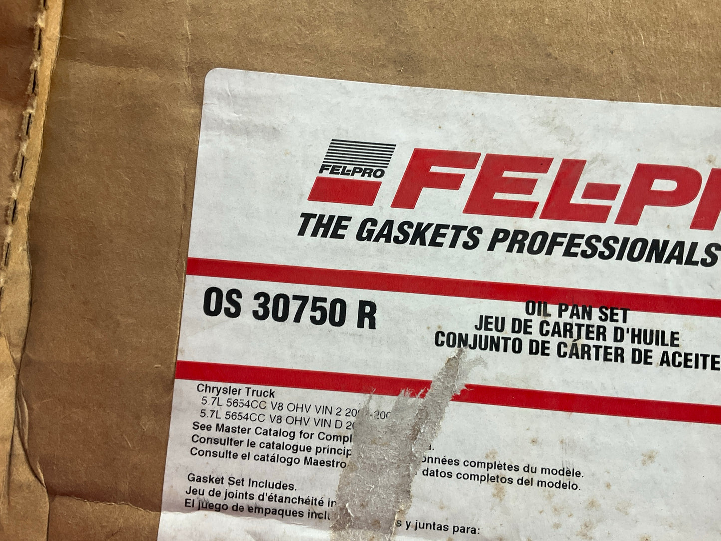 Fel-Pro OS30750R Engine Oil Pan Gasket For 2003-2016 Dodge RAM 5.7L V8 HEMI