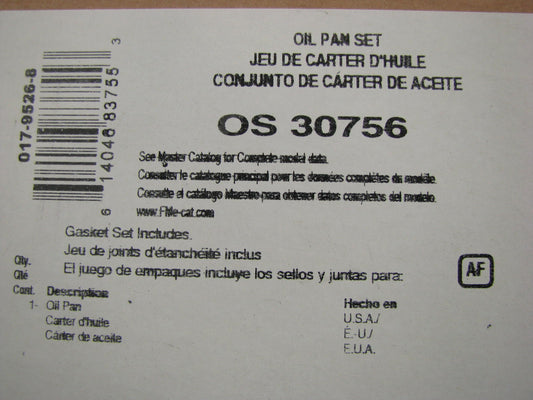FEL-PRO OS30756 Engine Oil Pan Gasket - 04-06 Mitsubishi Outlander 2.4L SOHC