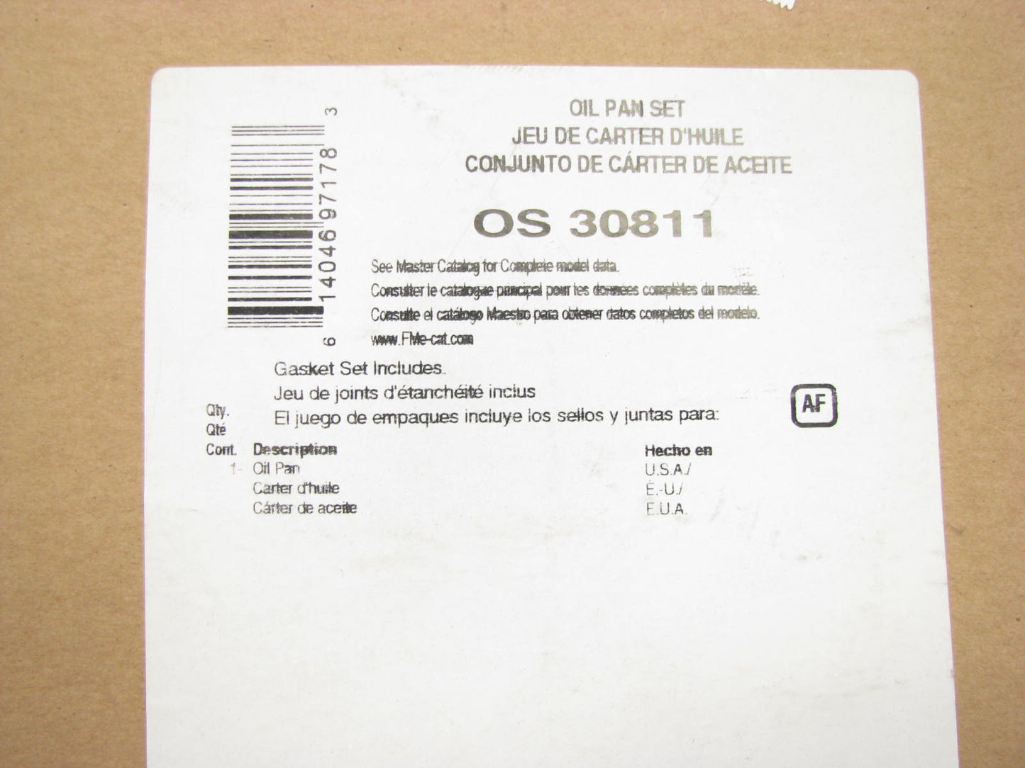 Fel-Pro OS30811 Engine Oil Pan Gasket 2001-03 Saab 9-3 2.0L Inline 4 DOHC TURBO