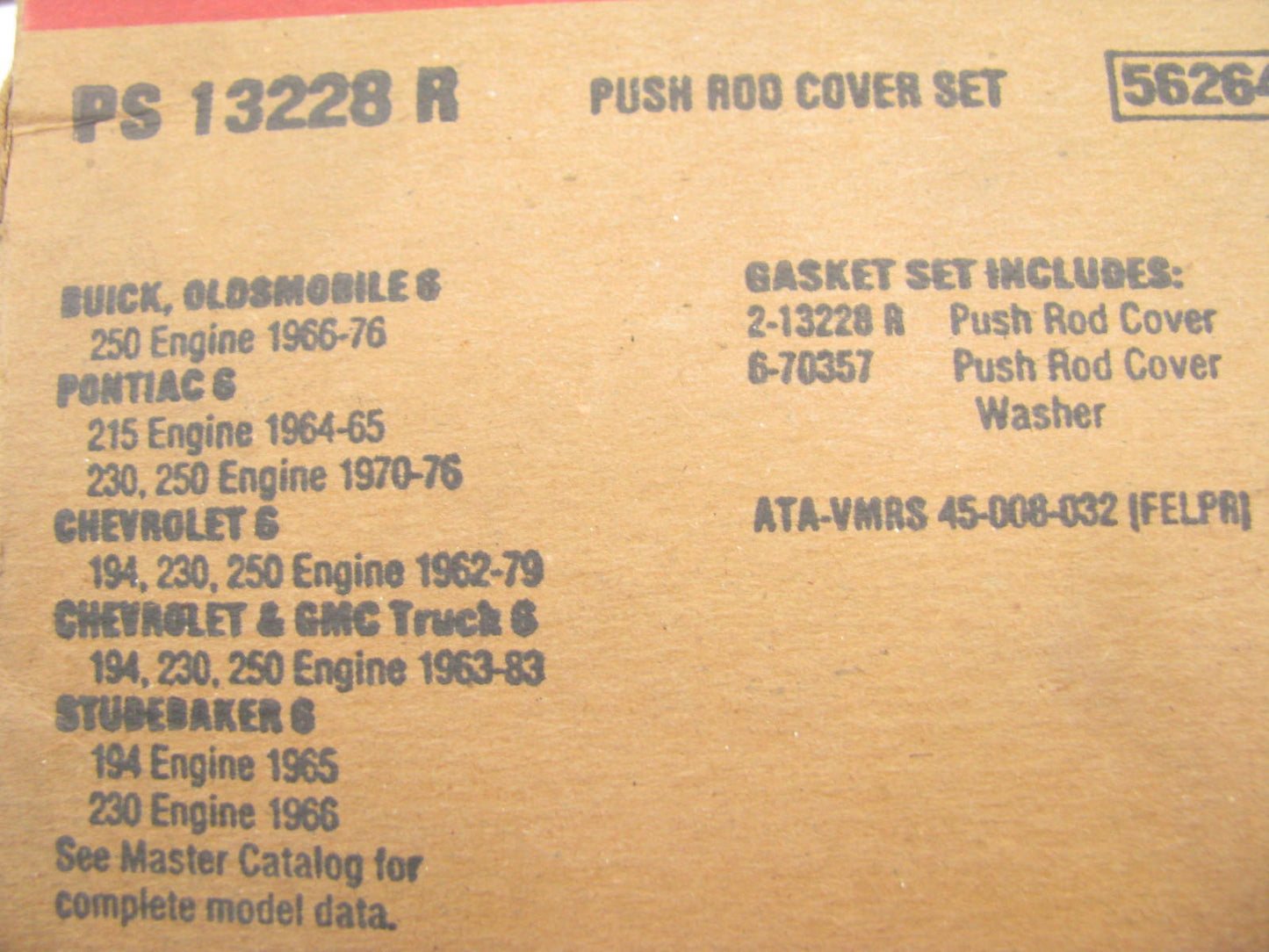 Fel-Pro PS13228R Engine Push Rod Gasket Set 1965-84 GMC Chevrolet 194 230 250 I6