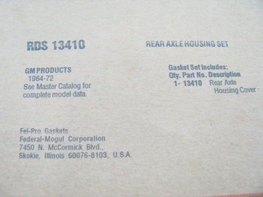 FEL-PRO RDS13410 Rear Differential Cover Gasket 8.2 RG - 10 Bolt Holes