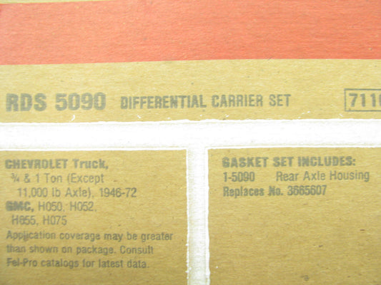 Fel-pro RDS5090 REAR Differential Cover Gasket - 1942-1972 GMC 10 Bolt H052 H072