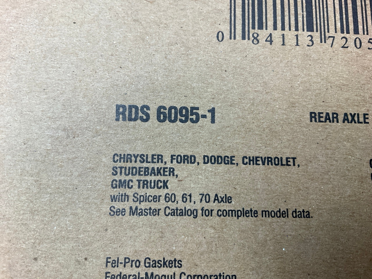 Fel-Pro RDS6095-1 REAR Differential Cover Gasket Spicer 60, GMC H110 -- 10-BOLT