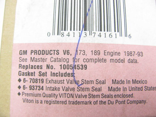 Fel-pro SS72685 Valve Stem Seal Set For 1987-1994 GM 2.8L 3.1L-V6