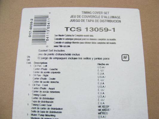 Fel-Pro TCS13059-1 Timing Cover Gasket Set 1960-83 Ford Mercury 144 170 200 I6