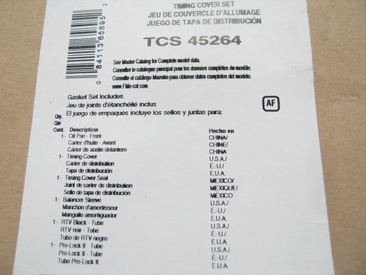 Fel-pro TCS45264 Engine Timing Cover Gasket Set 1962-1989 GM 194 230 250 292-L6