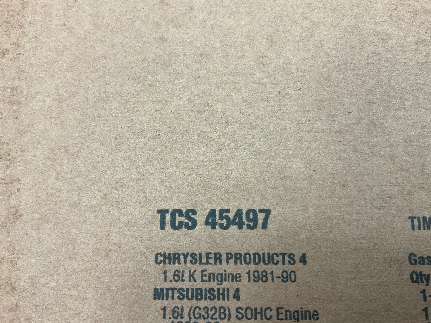 Fel-Pro TCS45497 Timing Cover Gasket Set For 1981-1990 Plymouth 1.6L-L4