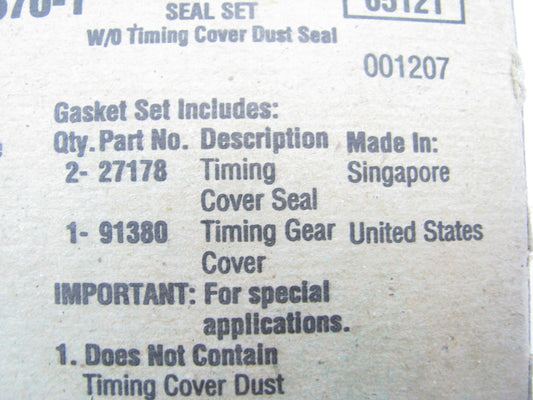 Fel-pro TCS45570-1 Engine Camshaft Seal Front For 1982-1988 Toyota 2.8L-L6