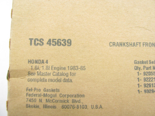 Fel-pro TCS45639 Engine Crankshaft Seal Kit Front For 1984-1985 Honda 1.6L 1.8L