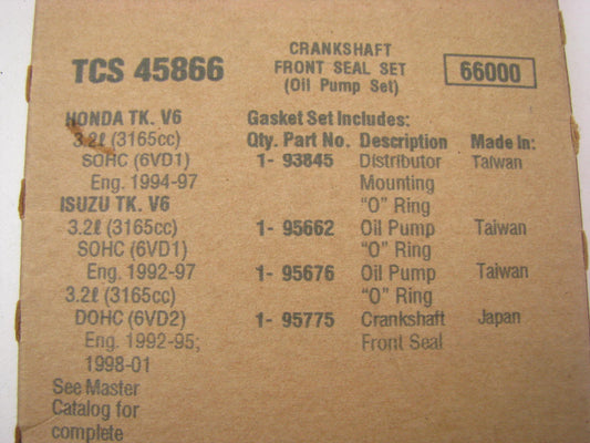 Fel-pro TCS45866 Engine Front Crankshaft Gasket Seal Kit
