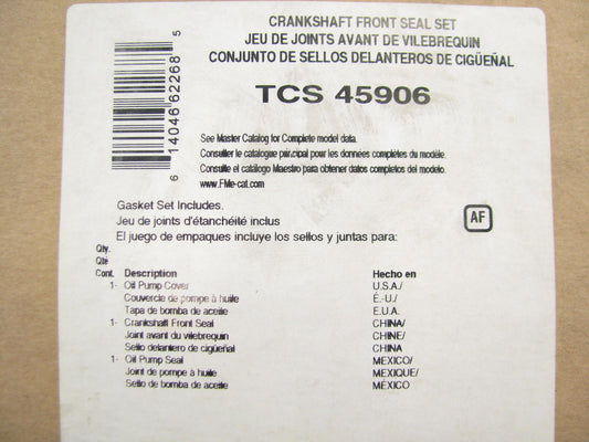 Fel-pro TCS45906 FRONT Engine Crankshaft Seal Kit 1997 Toyota RAV4 2.0L 4-CYL