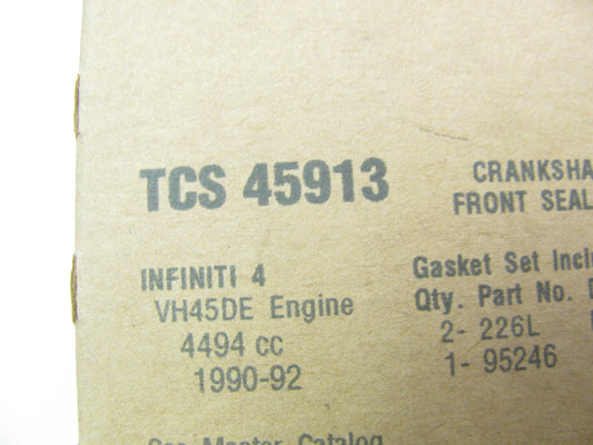 Fel-pro TCS45913 Engine Front Crankshaft Seal Kit, For 1990-96 Infiniti Q45 4.5L