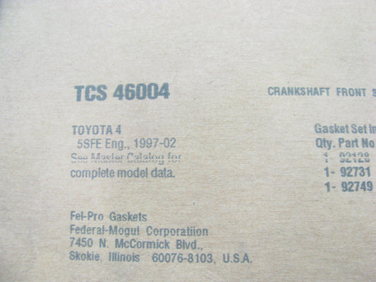 Fel-pro TCS46004 Engine Crankshaft Front Seal Kit - 1999-2001 Toyota Solara 2.2L