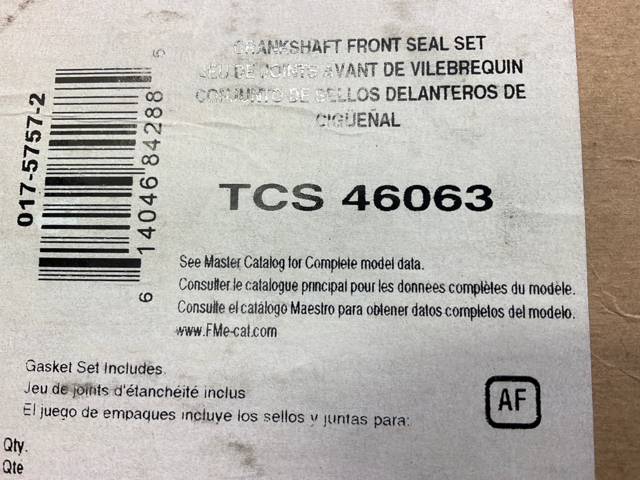 Fel-pro TCS46063 FRONT Engine Crankshaft Seal Kit For 2000-06 Nissan Sentra 1.8L