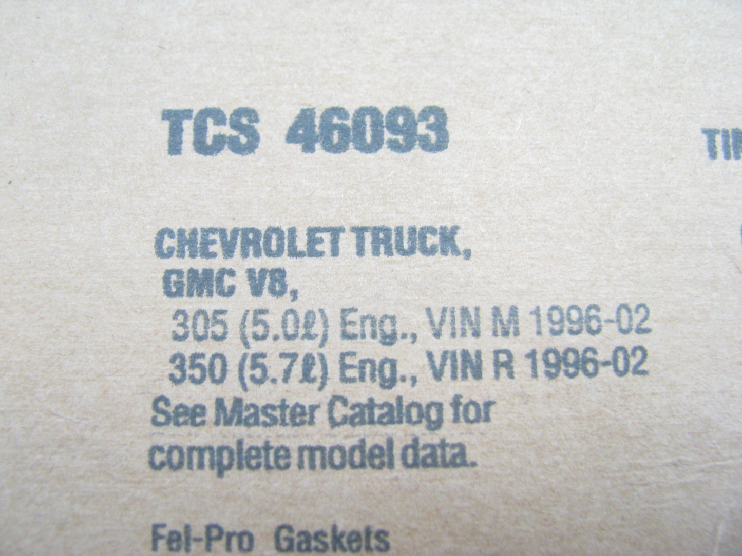 Fel-Pro TCS46093 Timing Cover Gasket Set 1996-02 GMC Chevrolet 5.0L, 5.7L 350 V8