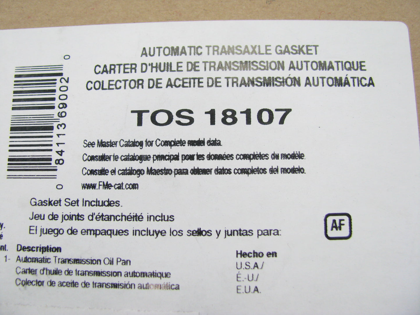 FEL-PRO TOS18107 Auto Trans Oil Pan Gasket - Ford FX MX H/D Trans - 15-Bolts