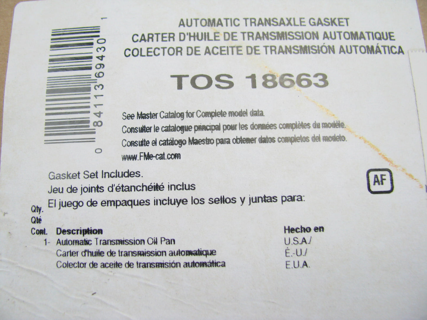 FEL-PRO TOS18663 Automatic Transmission Oil Pan Gasket