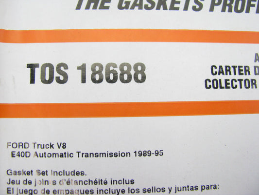 Fel-pro TOS18688 Automatic Trans Oil Pan Gasket For 89-95 Ford 4 Speed E4OD