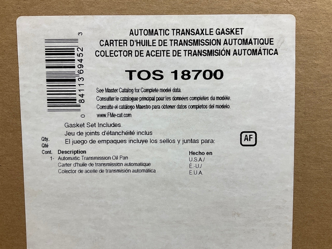 Fel-pro TOS18700 Automatic Transmisison Oil Pan Gasket