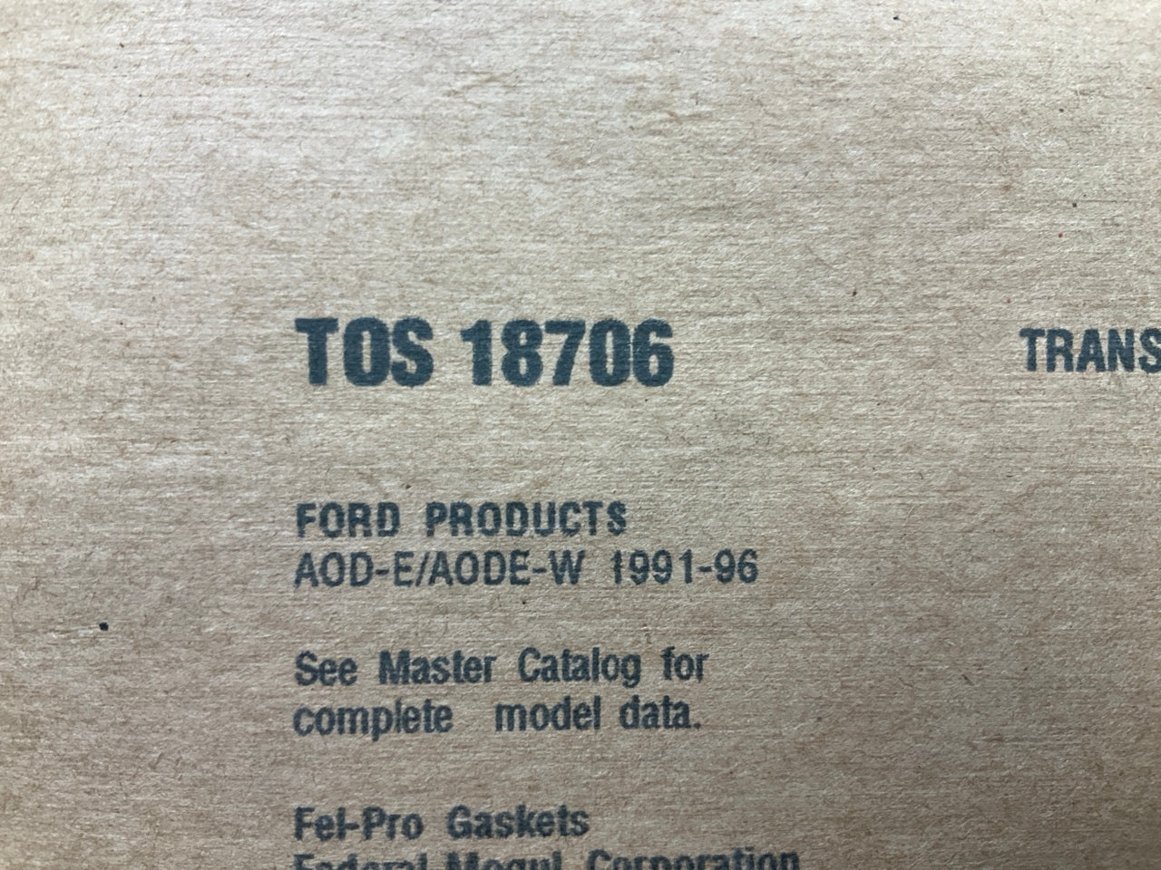 Fel-Pro TOS18706 Auto Trans Oil Pan Gasket - Ford AOD-E, AOD-EW, 4R70W 4-Speed