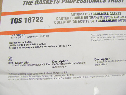 FEL-PRO TOS18722 Automatic Transmission Oil Pan Gasket