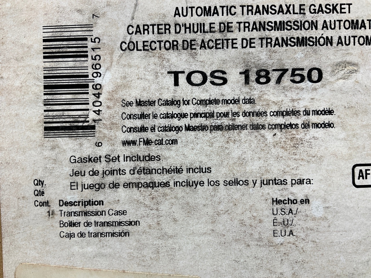 Fel-pro TOS18750 Automatic Transmission Valve Body Gasket