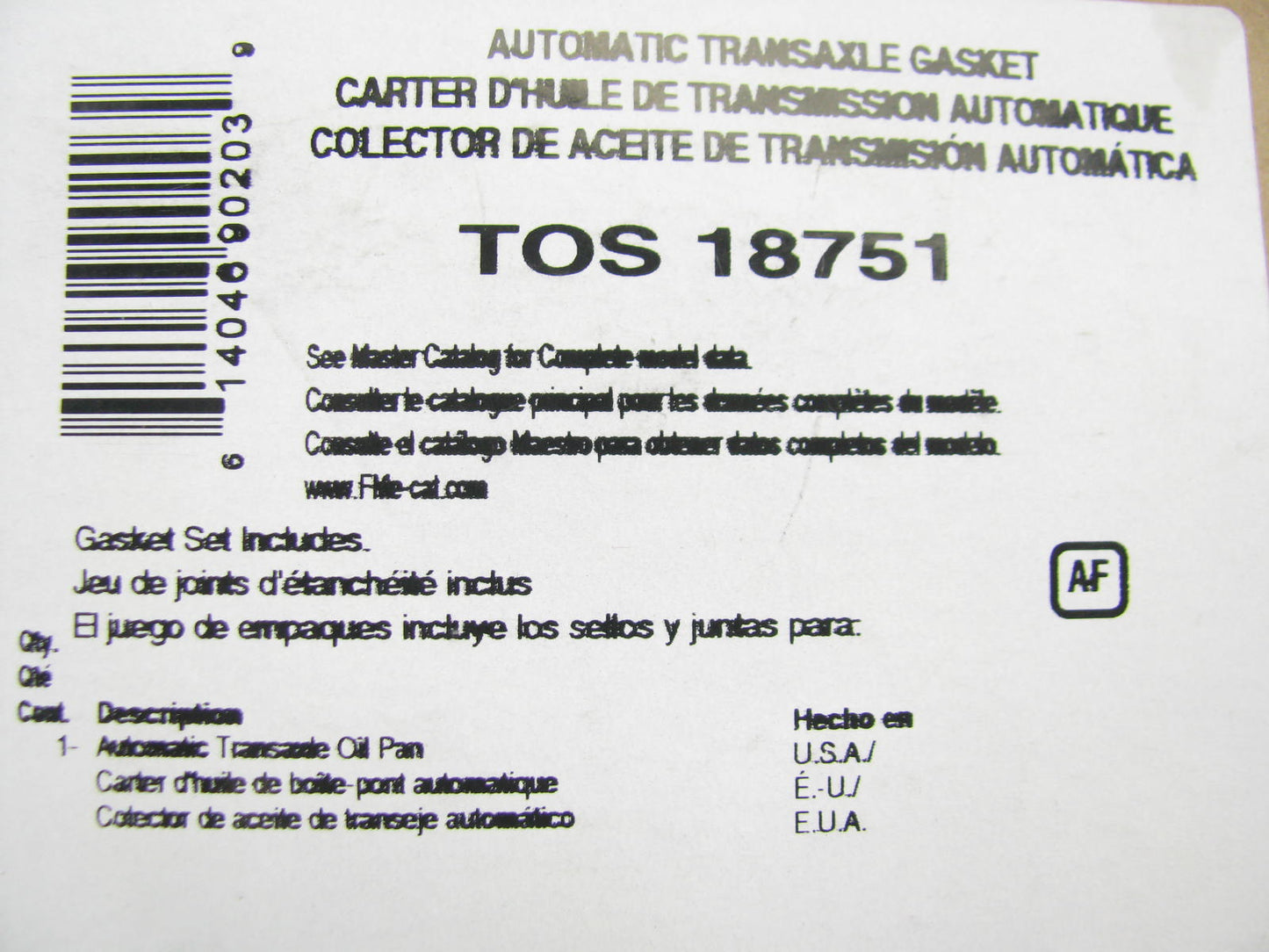 Fel-Pro TOS18751 Auto Trans Side Cover Gasket - Ford CD4E, LA4A-EL 4-Speed
