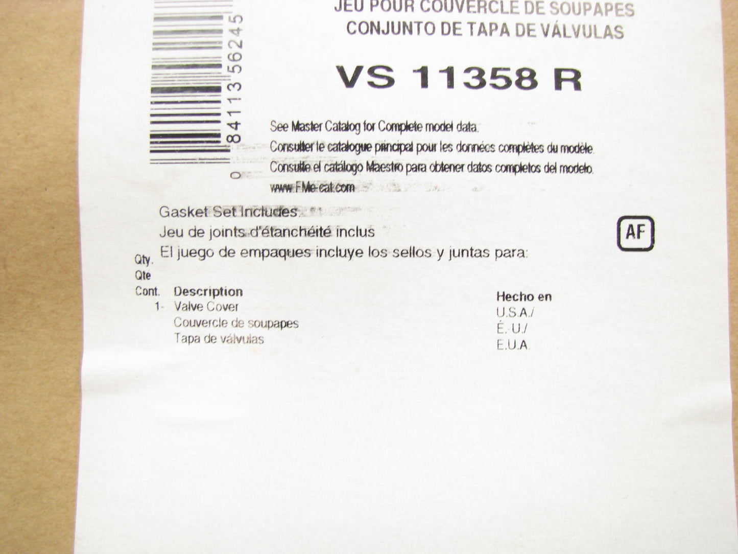 Fel-pro VS11358R Valve Cover Gasket - DETROIT DIESEL 6V-92 6V-71 3/71