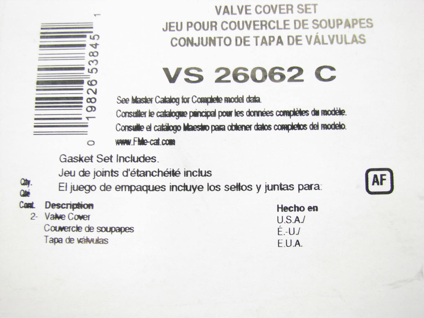 Fel-pro VS26062C Valve Cover Gasket Set 1970-1991 Volkswagen 1.6L 1.9L 2.1L H4