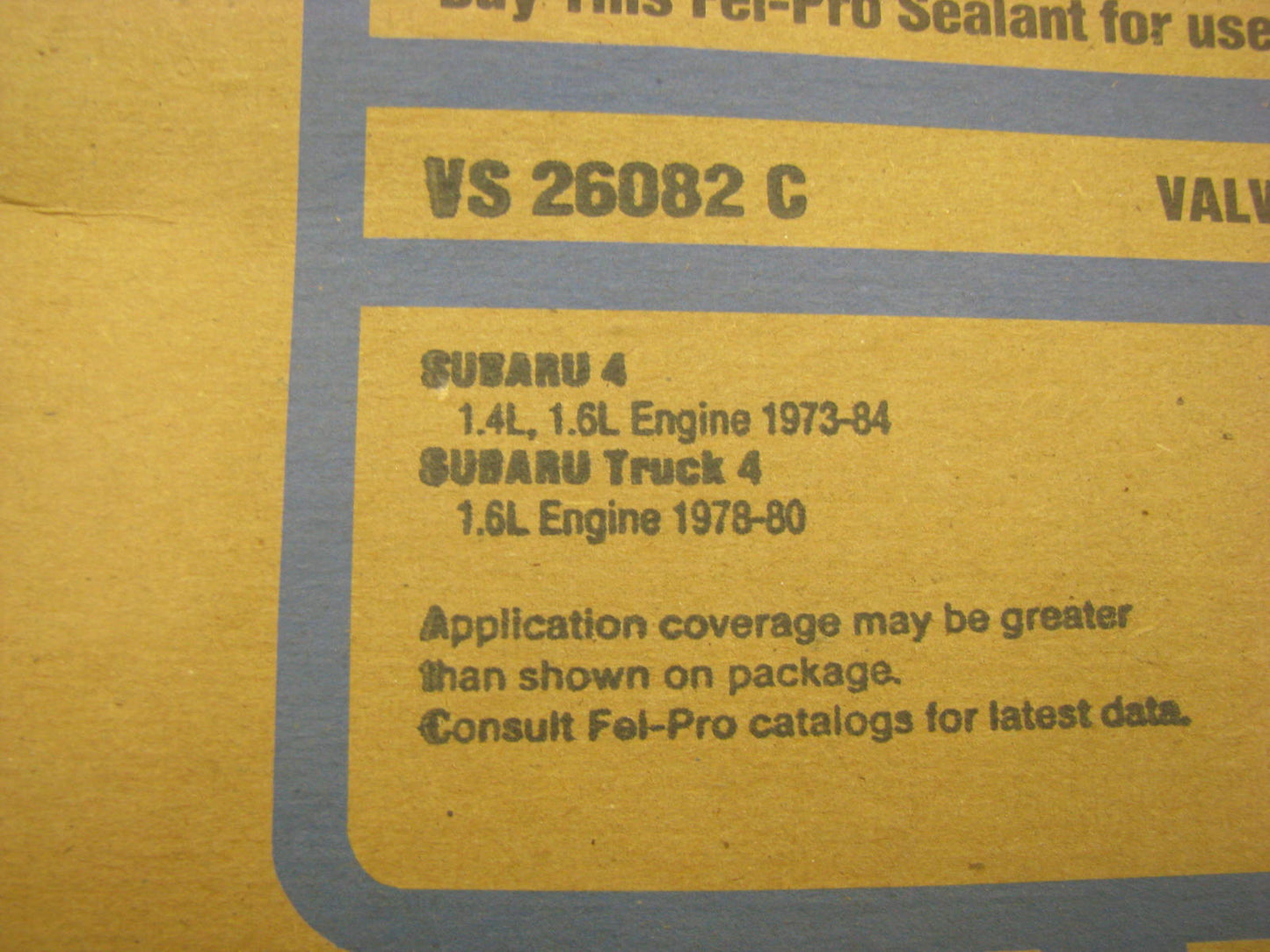 FEL-PRO VS26082C Engine Valve Cover Gasket Set For 1976-1987 Subaru 1.6L H4