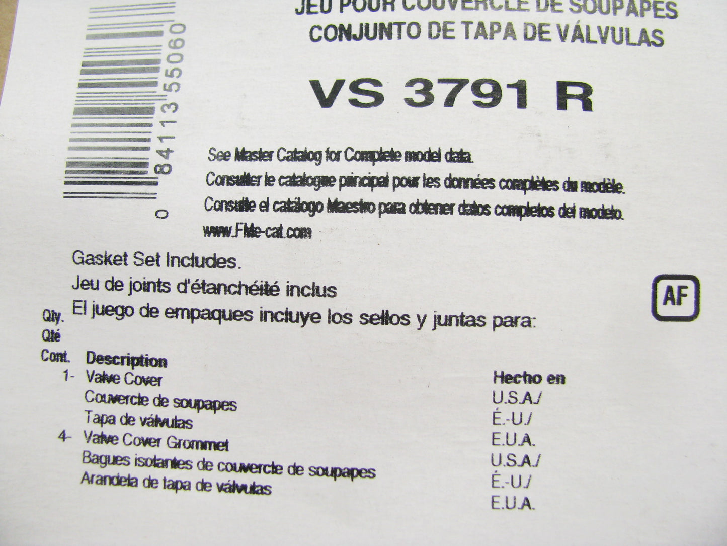 Fel-pro VS3791R Valve Cover Gasket Set Allis Chalmers Tractor Super 100, 170 D17