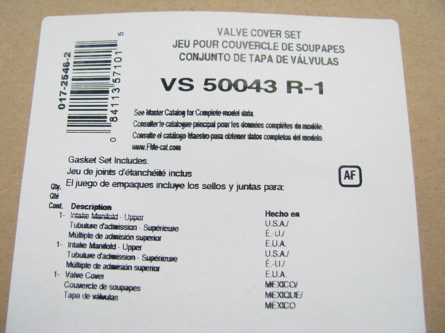 Fel-Pro VS50043R1 Valve Cover Gasket Set 1974-94 Ford Mercury Mazda 2.0L 2.3L I4