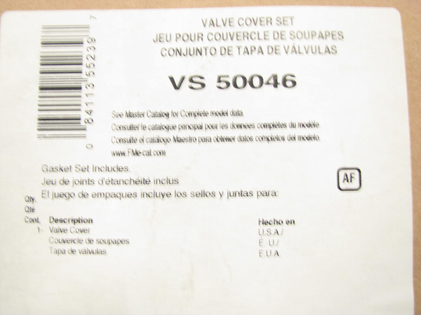 Fel-pro VS50046 Valve Cover Gasket For 1987-1995 Subaru Justy 1.2L-L3