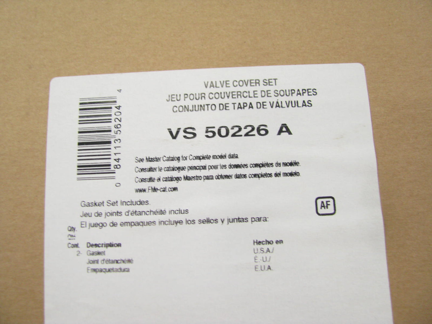 Fel-pro VS50226A Valve Cover Gasket Set 1980-1988 International 551-V8 Diesel