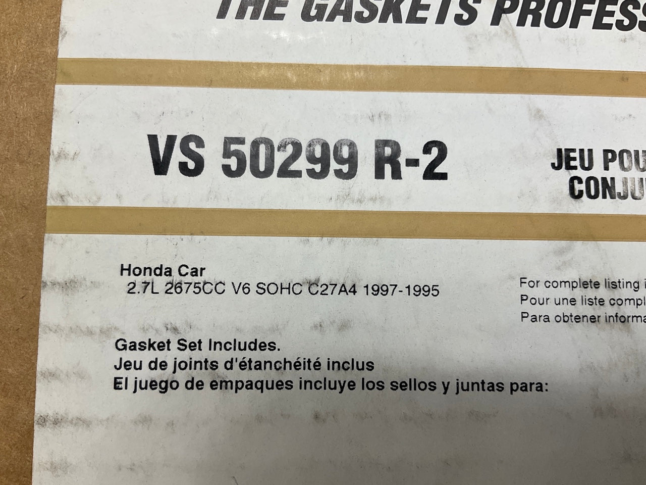Fel-Pro VS50299R-2 Valve Cover Gasket Set 1995-97 Honda Accord 2.7L V6 SOHC