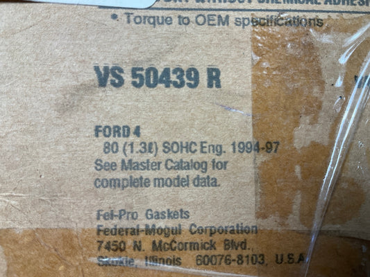 Fel-pro VS50439R Engine Valve Cover Gasket - 1994-1997 Ford Aspire 1.3L L4