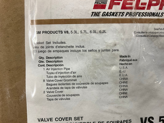 Fel-Pro VS50504R-1 Valve Cover Gasket Set 99-14 GMC Chevrolet 4.8L 5.3L 6.0L LS