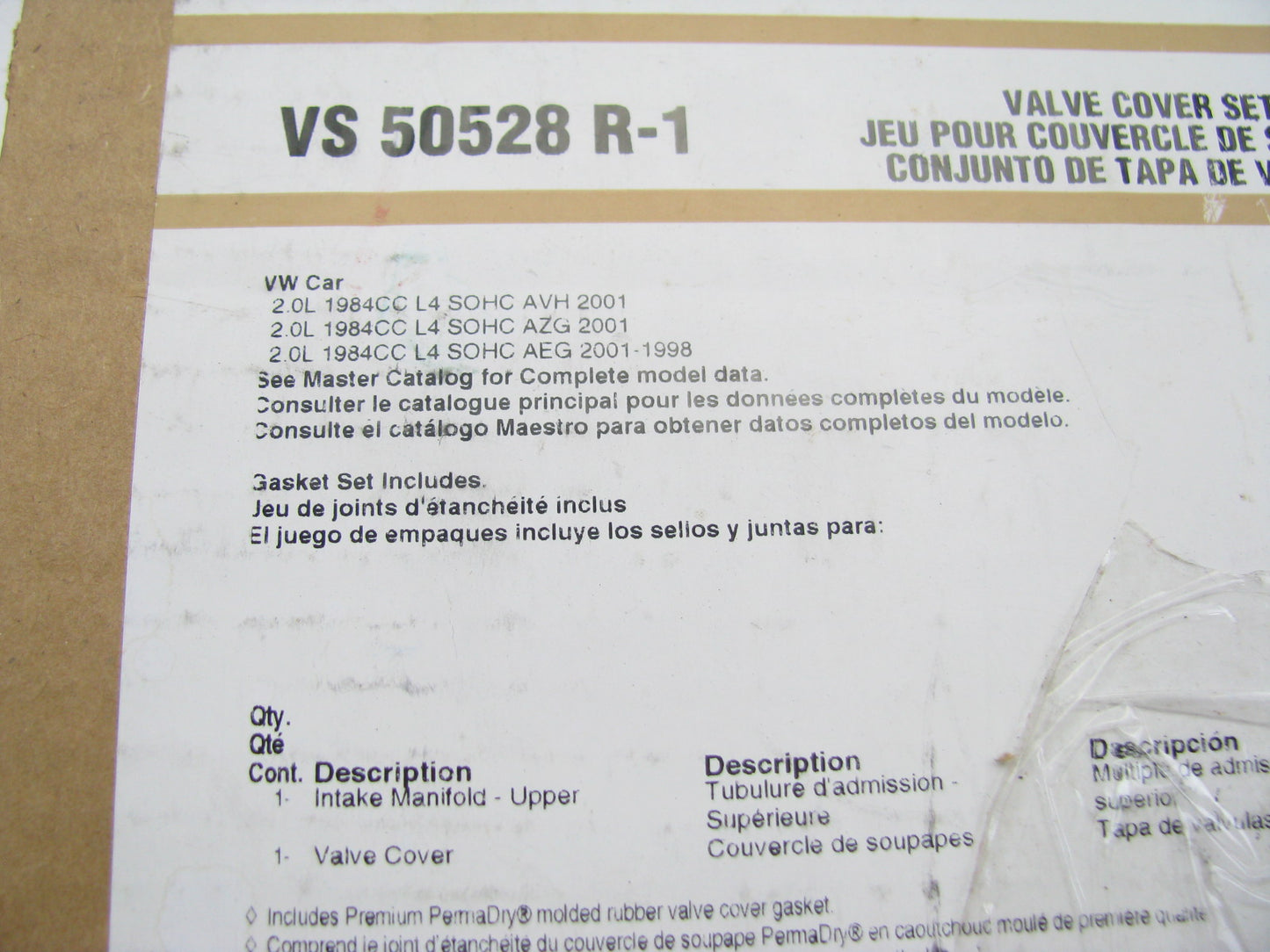Fel-pro VS50528R-1 Valve Cover Gasket Set 1993-2002 Volkswagen 2.0L I4
