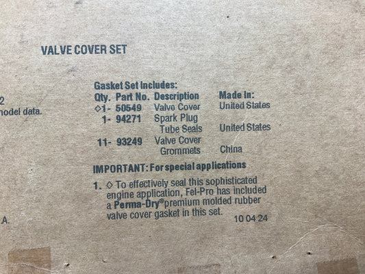 Fel-Pro VS50549R Valve Cover Gasket Set - 1999-2002 Saturn 1.9L DOHC SW2 SL2 SC2